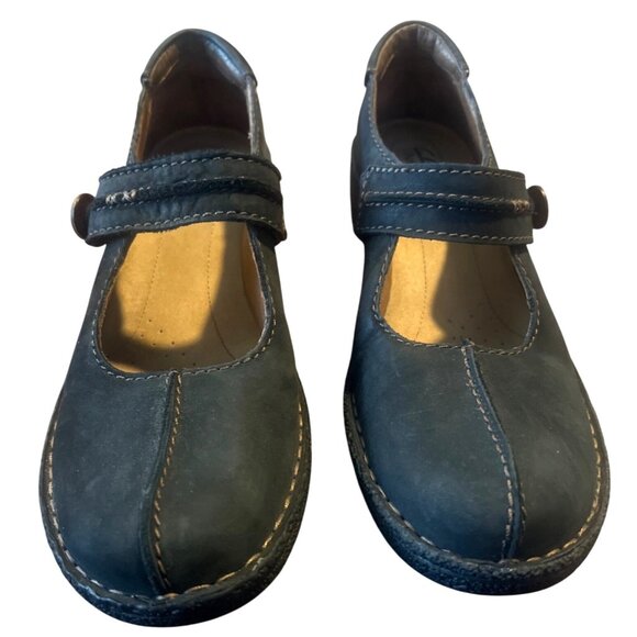 Clarks Artisan Black Leather Mary Jane Shoes 9N - Picture 2 of 7
